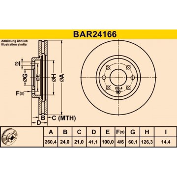 BARUM Bremsscheibe, BAR24166