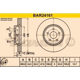 BARUM Bremsscheibe, BAR24161