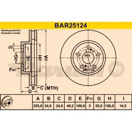 BARUM Bremsscheibe, BAR25124