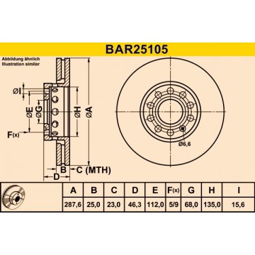 BARUM Bremsscheibe, BAR25105