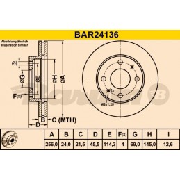 BARUM Bremsscheibe, BAR24136