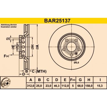 BARUM Bremsscheibe, BAR25137