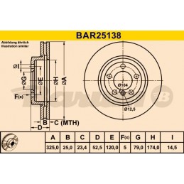 BARUM Bremsscheibe, BAR25138