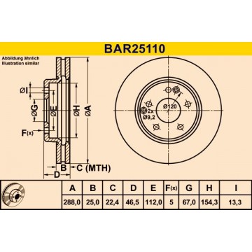 BARUM Bremsscheibe, BAR25110