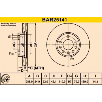 BARUM Bremsscheibe, BAR25141