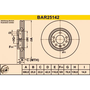 BARUM Bremsscheibe, BAR25142