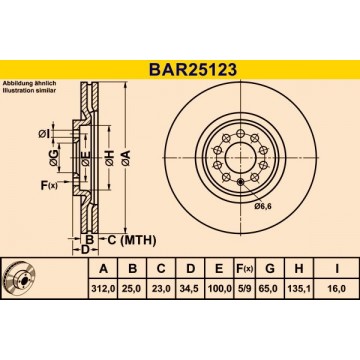 BARUM Bremsscheibe, BAR25123