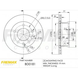 FREMAX Bremsscheibe, BD-0181