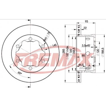 FREMAX Bremsscheibe, BD-0185