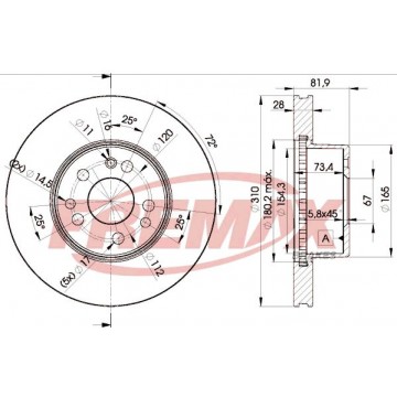 FREMAX Bremsscheibe, BD-0312