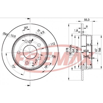 FREMAX Bremsscheibe, BD-0412