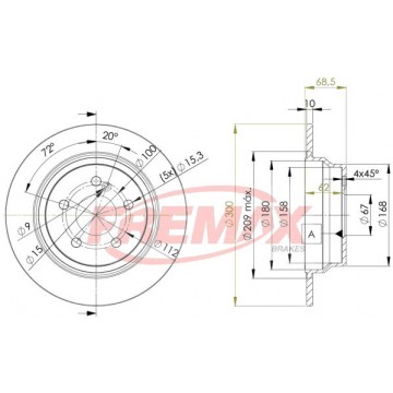 FREMAX Bremsscheibe, BD-0413