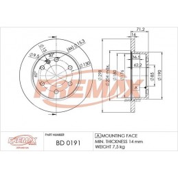 FREMAX Bremsscheibe, BD-0191