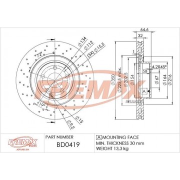 FREMAX Bremsscheibe, BD-0419