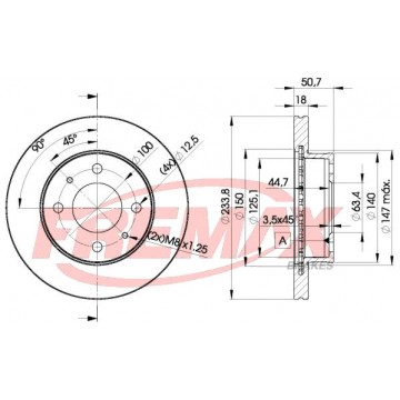 FREMAX Bremsscheibe, BD-0550