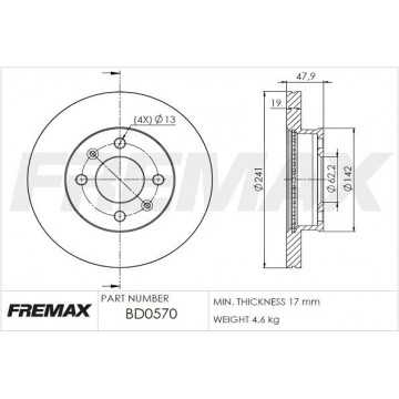 FREMAX Bremsscheibe, BD-0570