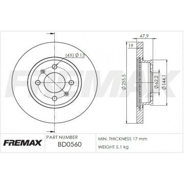 FREMAX Bremsscheibe, BD-0560