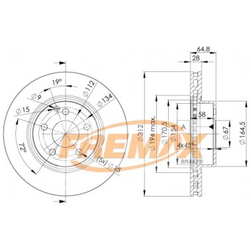 FREMAX Bremsscheibe, BD-0414