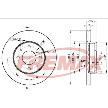 FREMAX Bremsscheibe, BD-0602