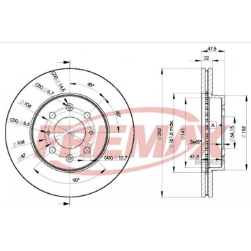 FREMAX Bremsscheibe, BD-0830