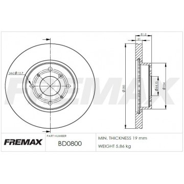 FREMAX Bremsscheibe, BD-0800