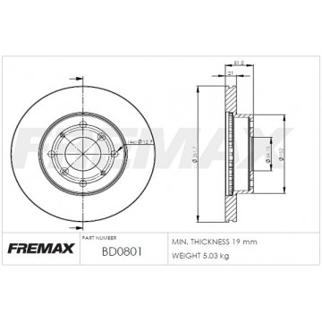 FREMAX Bremsscheibe, BD-0801