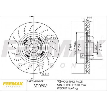 FREMAX Bremsscheibe, BD-0906