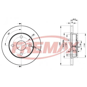 FREMAX Bremsscheibe, BD-1016