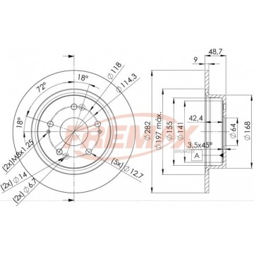 FREMAX Bremsscheibe, BD-1258