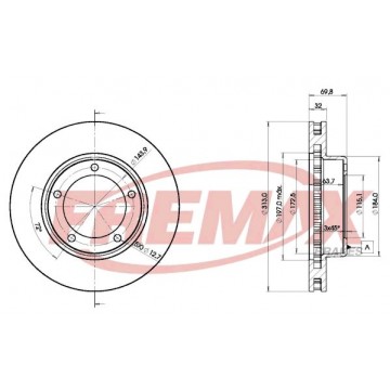 FREMAX Bremsscheibe, BD-1265