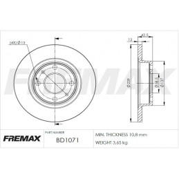 FREMAX Bremsscheibe, BD-1071