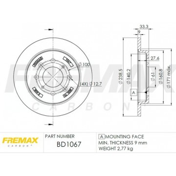 FREMAX Bremsscheibe, BD-1067