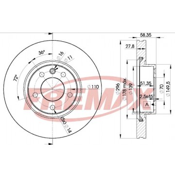 FREMAX Bremsscheibe, BD-1134