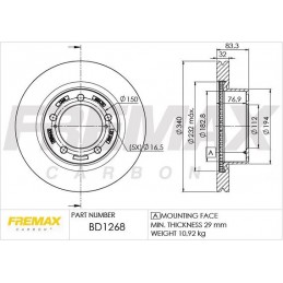 FREMAX Bremsscheibe, BD-1268