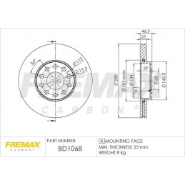 FREMAX Bremsscheibe, BD-1068