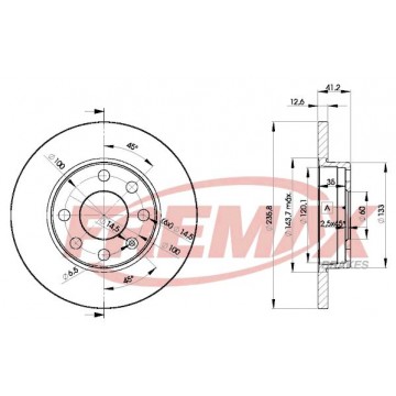 FREMAX Bremsscheibe, BD-1240