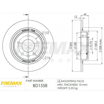 FREMAX Bremsscheibe, BD-1558