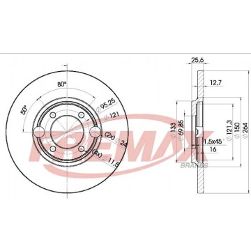 FREMAX Bremsscheibe, BD-1504