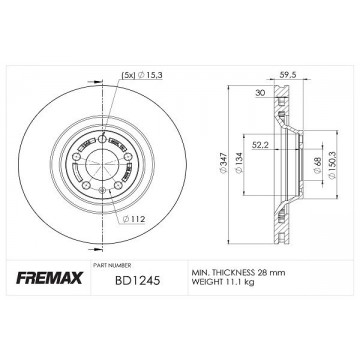 FREMAX Bremsscheibe, BD-1245