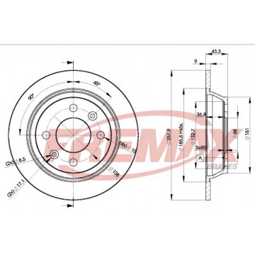 FREMAX Bremsscheibe, BD-1543