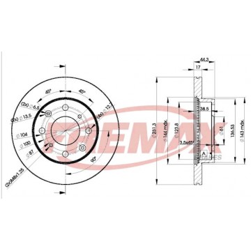 FREMAX Bremsscheibe, BD-1702