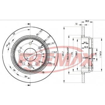 FREMAX Bremsscheibe, BD-1706