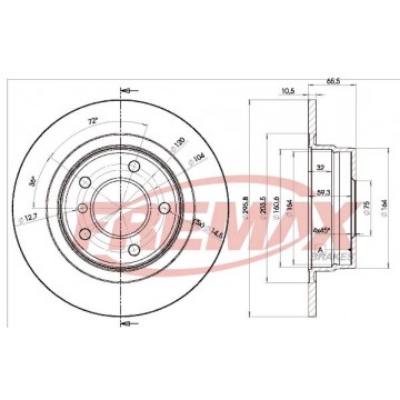 FREMAX Bremsscheibe, BD-1725