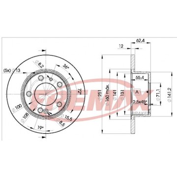 FREMAX Bremsscheibe, BD-1796