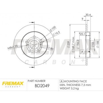 FREMAX Bremsscheibe, BD-2049