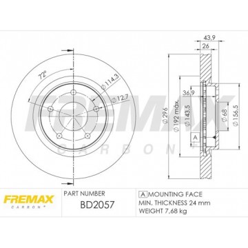 FREMAX Bremsscheibe, BD-2057