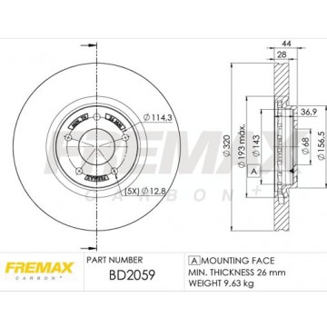 FREMAX Bremsscheibe, BD-2059