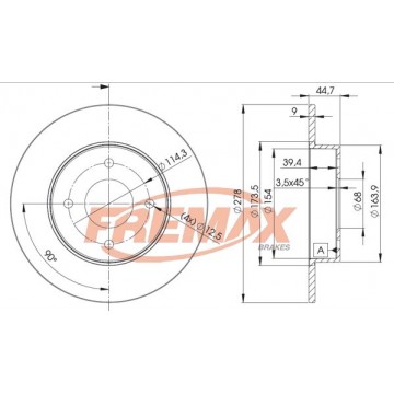 FREMAX Bremsscheibe, BD-2083