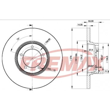 FREMAX Bremsscheibe, BD-2107