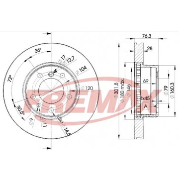 FREMAX Bremsscheibe, BD-2215